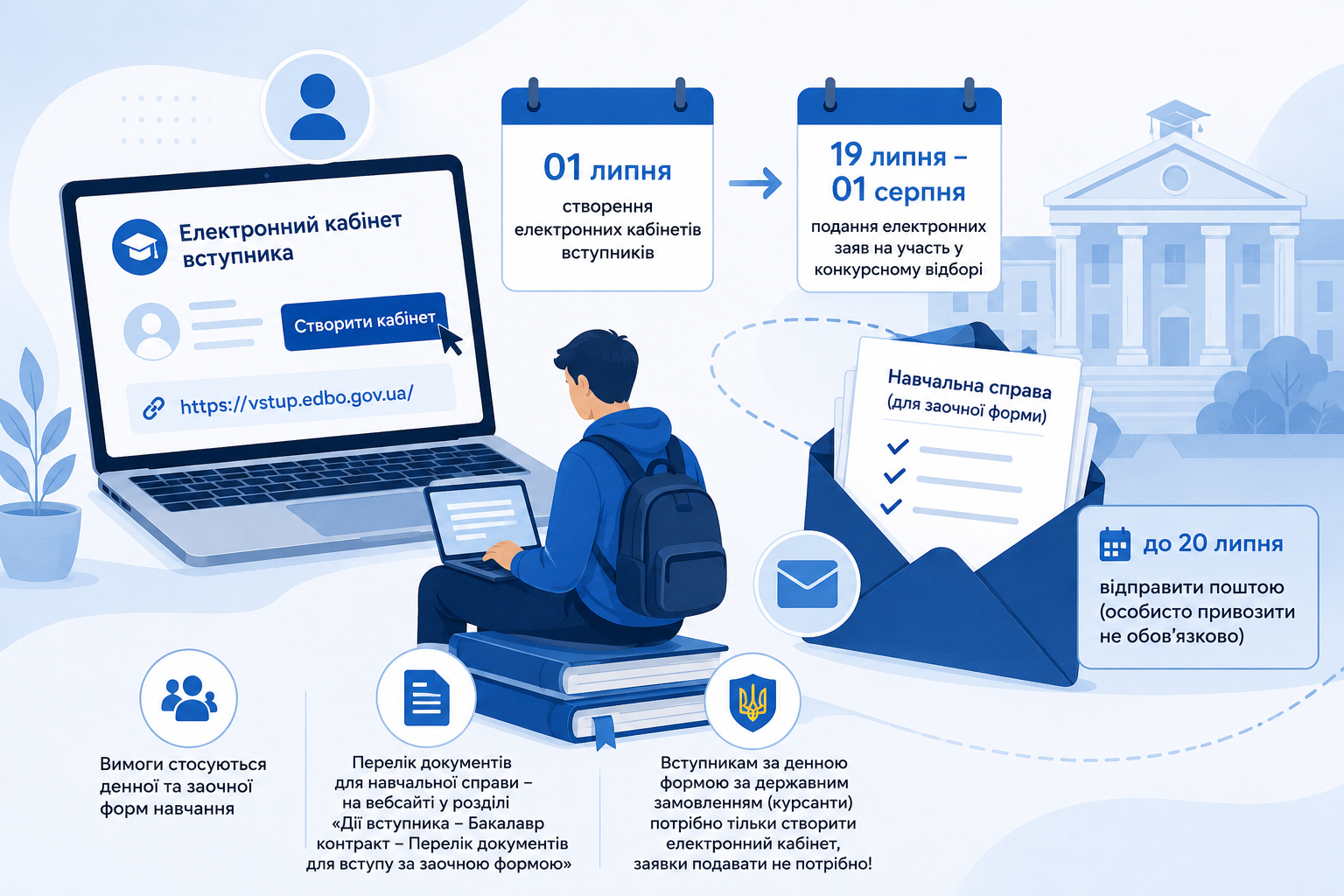 До уваги вступників, що створюють електронні кабінети