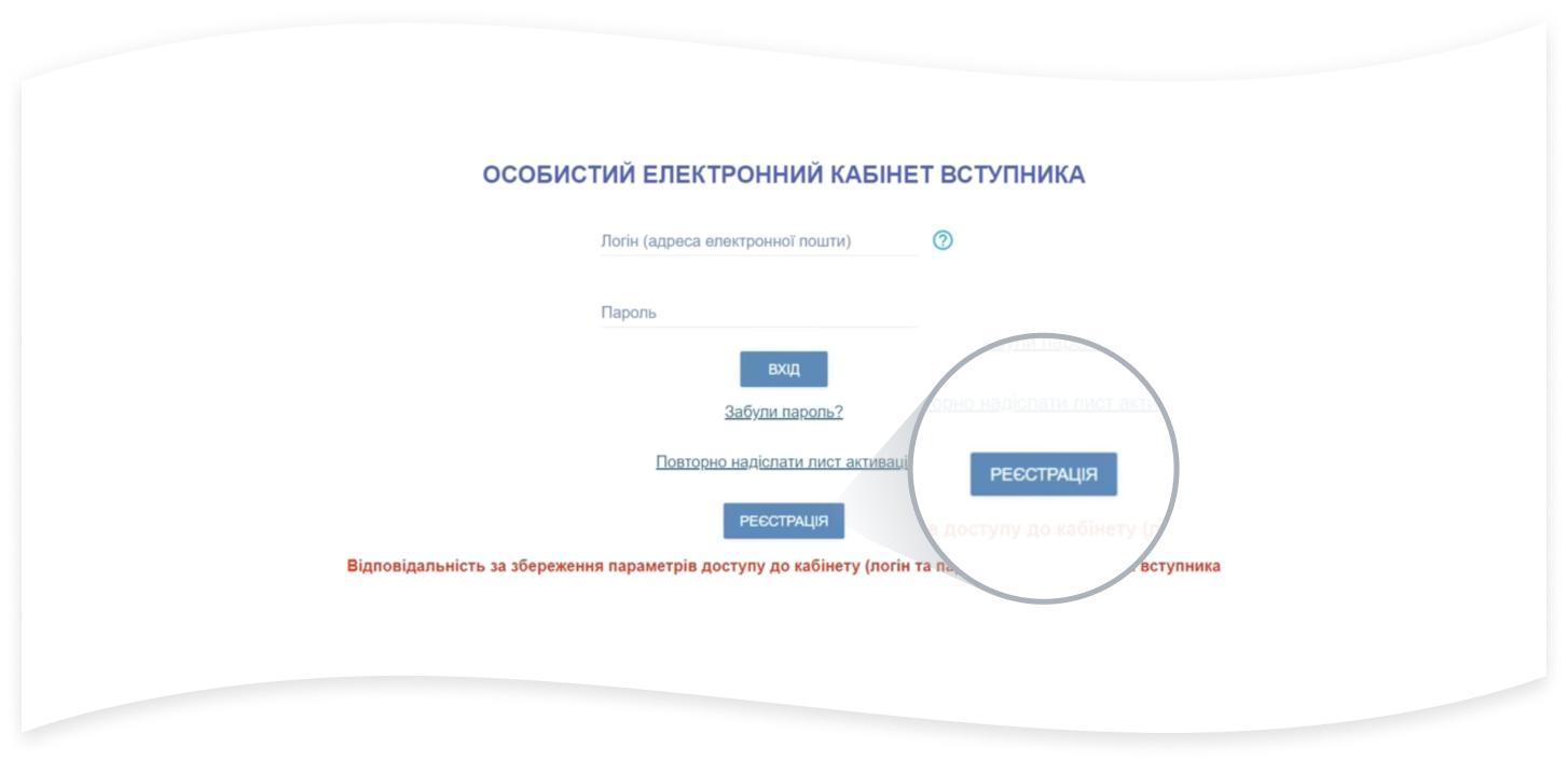 Щодо створення електронного кабінету вступника